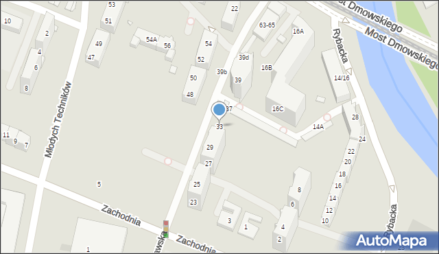 Wrocław, Inowrocławska, 33, mapa Wrocławia