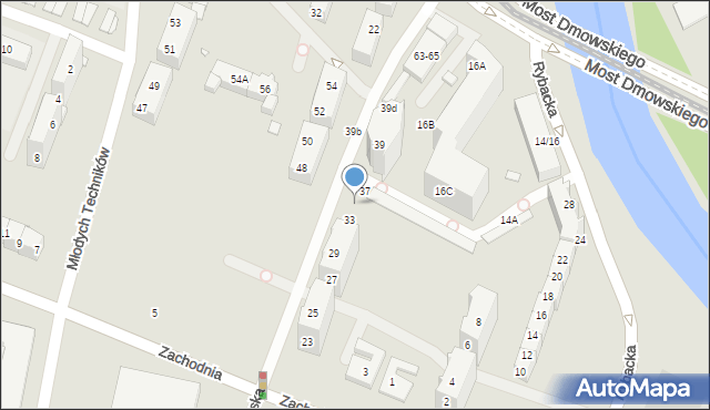 Wrocław, Inowrocławska, 35, mapa Wrocławia