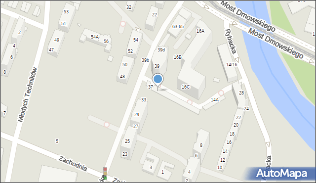 Wrocław, Inowrocławska, 37A, mapa Wrocławia