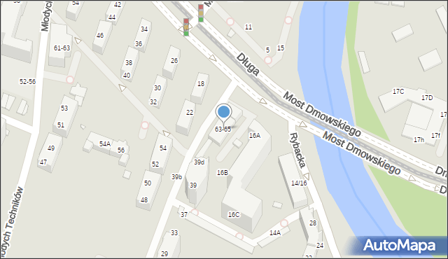 Wrocław, Inowrocławska, 63-65, mapa Wrocławia