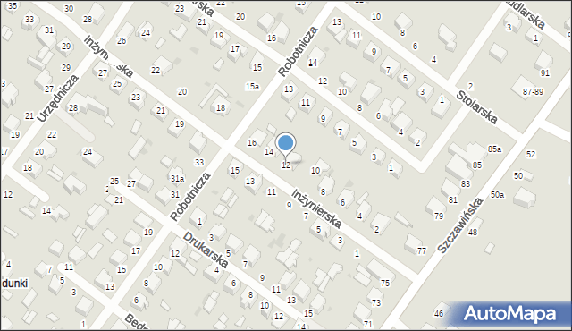 Zgierz, Inżynierska, 12, mapa Zgierz