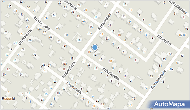 Zgierz, Inżynierska, 14, mapa Zgierz