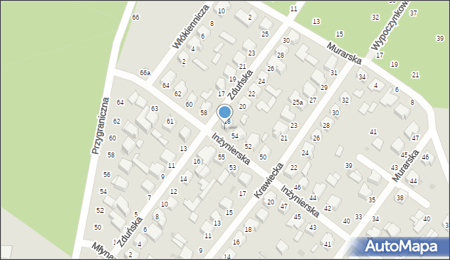 Zgierz, Inżynierska, 56, mapa Zgierz