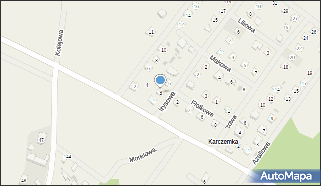 Boszkowo, Irysowa, 3, mapa Boszkowo