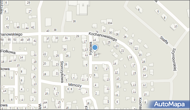 Chełm, Irysowa, 10, mapa Chełma