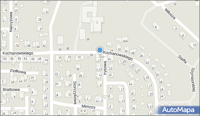 Chełm, Irysowa, 19, mapa Chełma