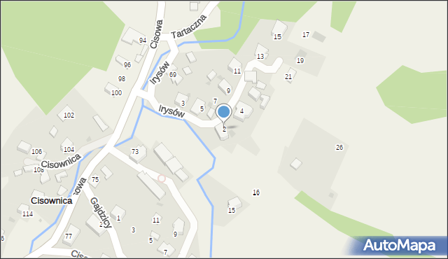 Cisownica, Irysów, 2, mapa Cisownica