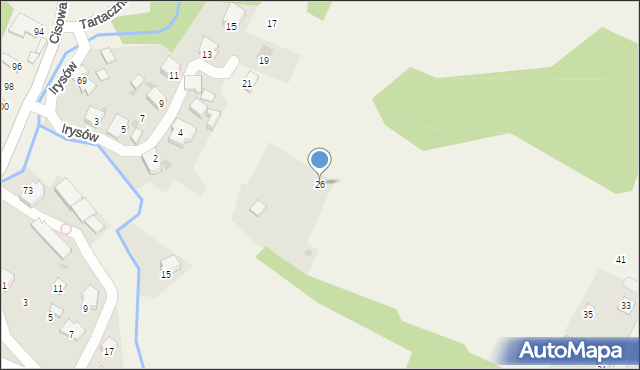 Cisownica, Irysów, 26, mapa Cisownica