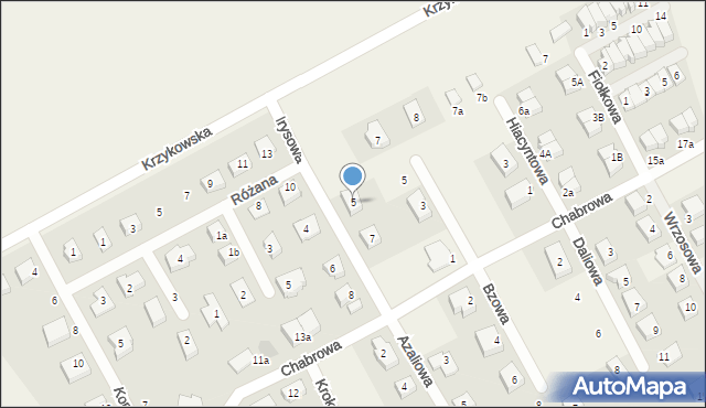 Dobrzykowice, Irysowa, 5, mapa Dobrzykowice