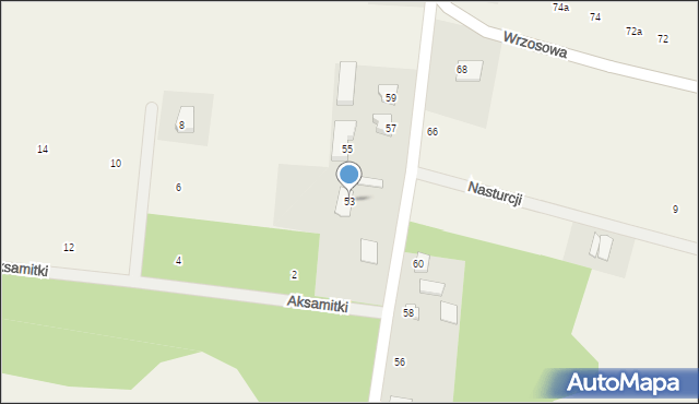 Gołębiewo Wielkie, Irysowa, 53, mapa Gołębiewo Wielkie