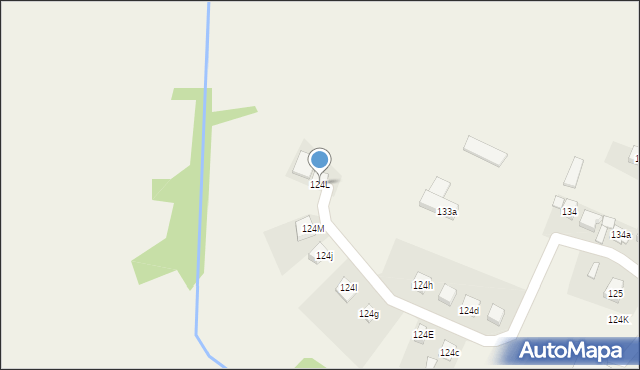 Irządze, Irządze, 124L, mapa Irządze