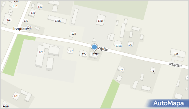 Irządze, Irządze, 127B, mapa Irządze