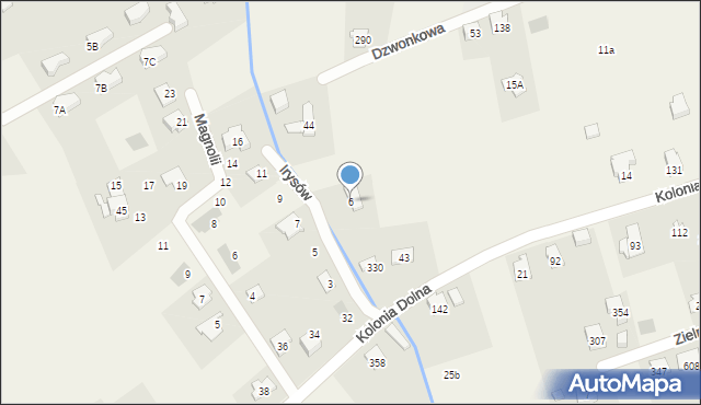 Jaworze, Irysów, 6, mapa Jaworze