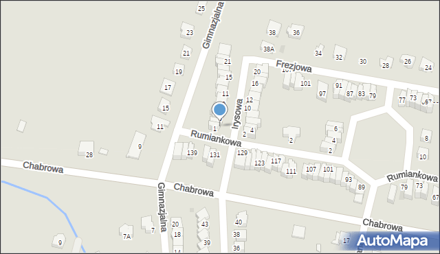 Jelcz-Laskowice, Irysowa, 1-3, mapa Jelcz-Laskowice