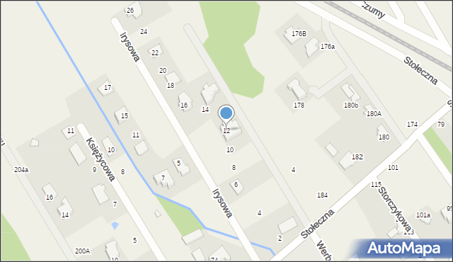 Józefin, Irysowa, 12, mapa Józefin