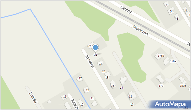 Józefin, Irysowa, 24, mapa Józefin