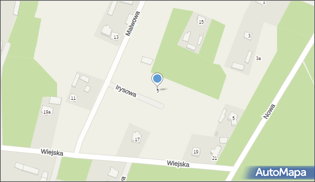 Kadzidło, Irysowa, 5, mapa Kadzidło