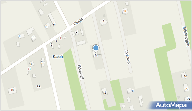 Kaleń, Irysowa, 2a, mapa Kaleń