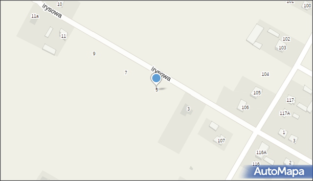 Kalinówka, Irysowa, 5, mapa Kalinówka