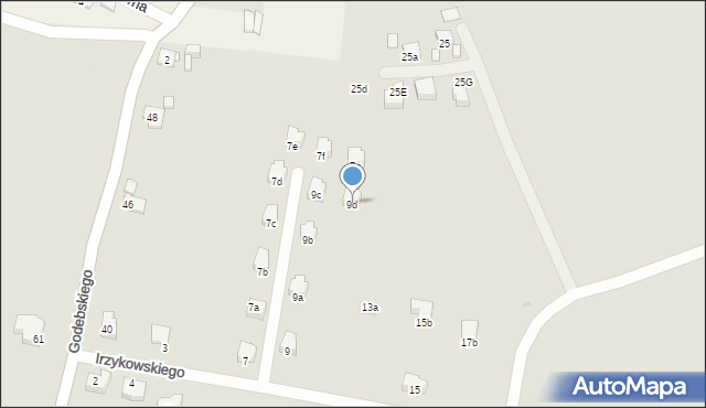 Kraków, Irzykowskiego Karola, 9d, mapa Krakowa