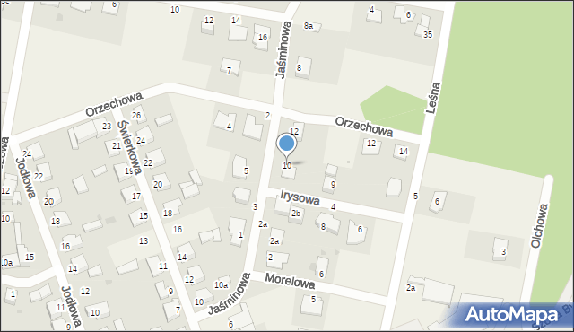 Łochowo, Irysowa, 10, mapa Łochowo