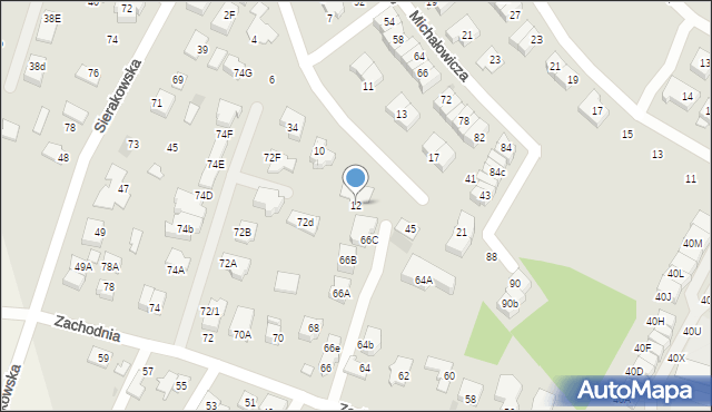 Łomianki, Irysa, 12, mapa Łomianki