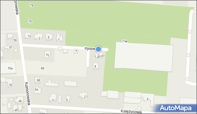 Nadarzyn, Irysowa, 10, mapa Nadarzyn