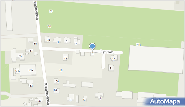 Nadarzyn, Irysowa, 4, mapa Nadarzyn