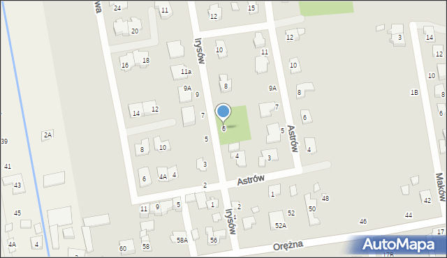 Piaseczno, Irysów, 6, mapa Piaseczno