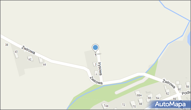Pietrzykowice, Irysowa, 5, mapa Pietrzykowice