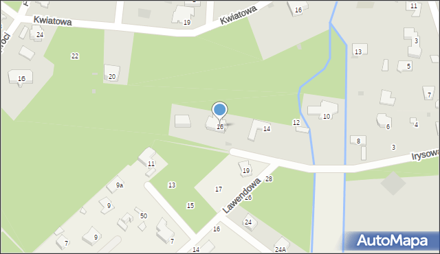 Podkowa Leśna, Irysowa, 16, mapa Podkowa Leśna