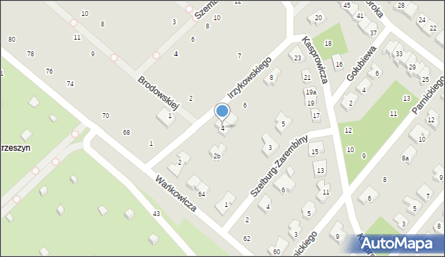 Poznań, Irzykowskiego Karola, 4, mapa Poznania