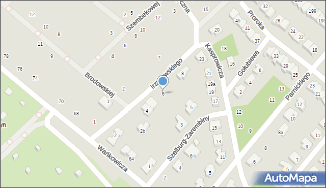 Poznań, Irzykowskiego Karola, 6, mapa Poznania