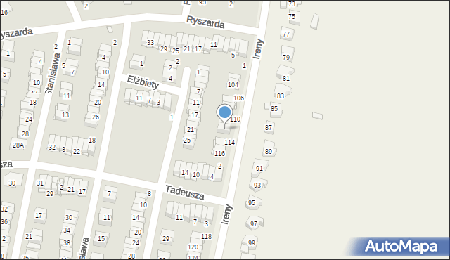 Pruszków, Ireny, 112, mapa Pruszków