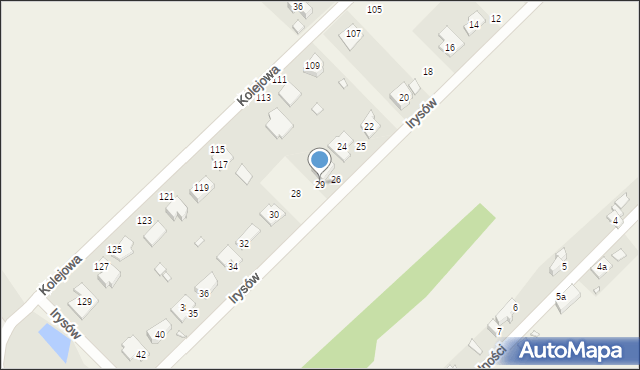 Psary, Irysów, 29, mapa Psary