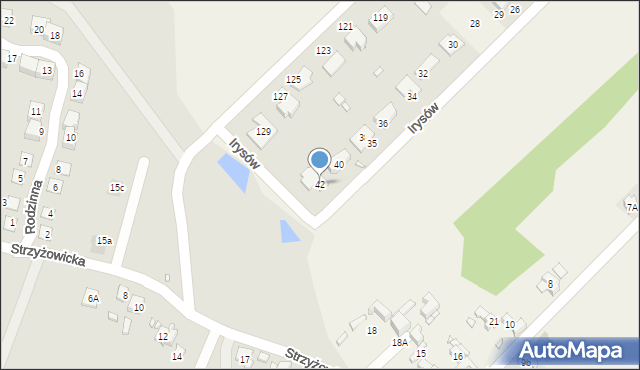 Psary, Irysów, 42, mapa Psary