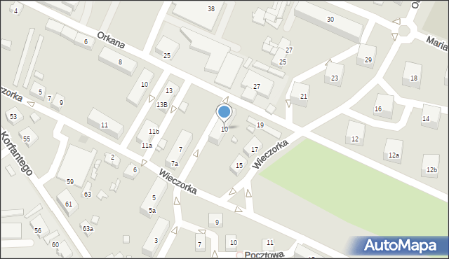 Radlin, Irysowa, 10, mapa Radlin