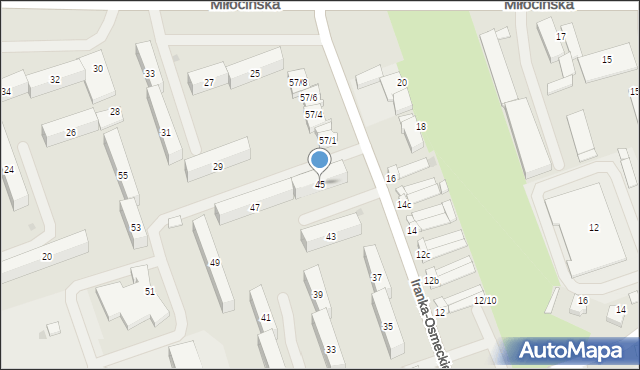 Rzeszów, Iranka-Osmeckiego Kazimierza, płk., 45, mapa Rzeszów