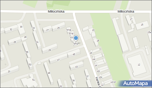 Rzeszów, Iranka-Osmeckiego Kazimierza, płk., 57/1, mapa Rzeszów