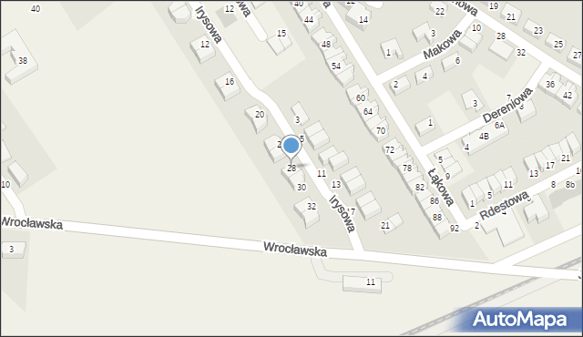 Smolec, Irysowa, 28, mapa Smolec