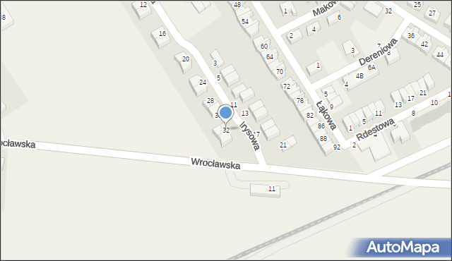 Smolec, Irysowa, 32, mapa Smolec