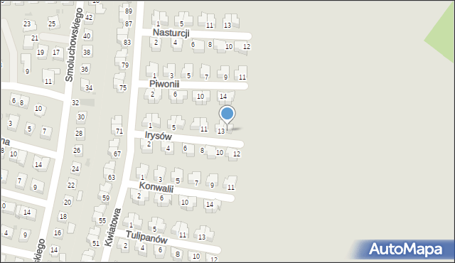 Świętochłowice, Irysów, 15, mapa Świętochłowice
