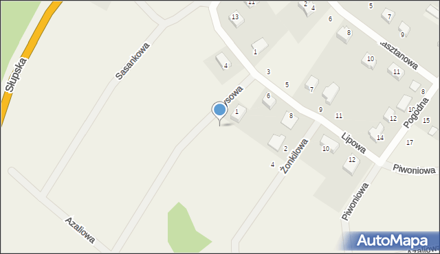 Sycewice, Irysowa, 3, mapa Sycewice