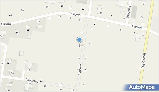 Szewce, Irysowa, 4, mapa Szewce