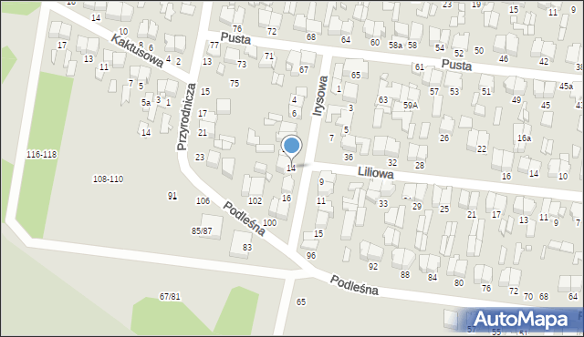 Tomaszów Mazowiecki, Irysowa, 14, mapa Tomaszów Mazowiecki