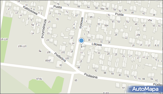 Tomaszów Mazowiecki, Irysowa, 9, mapa Tomaszów Mazowiecki