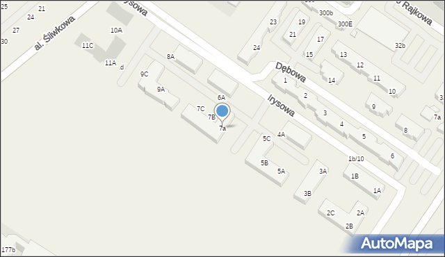 Warzymice, Irysowa, 7a, mapa Warzymice