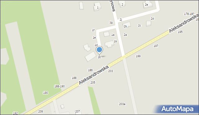 Zgierz, Irysowa, 1c, mapa Zgierz