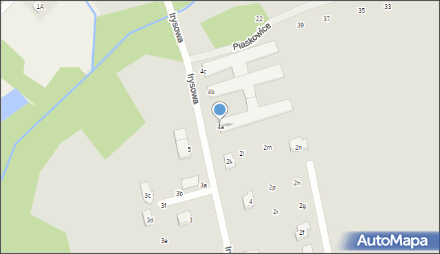 Zgierz, Irysowa, 4a, mapa Zgierz