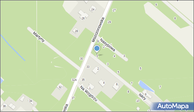 Bartoszówka, Iskry, 1, mapa Bartoszówka